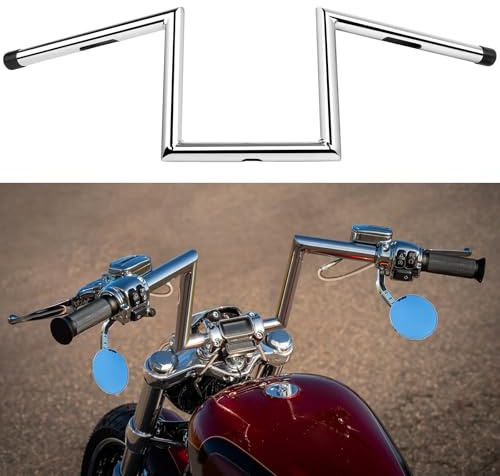 DREAMIZER Manubrio Z per Moto, 25mm 1 Ape Hanger con 8 pollici di altezza, Compatibile con Harley Honda Yamaha Suzuki Kawasaki Triumph Bobber Chopper Cruiser Sportster