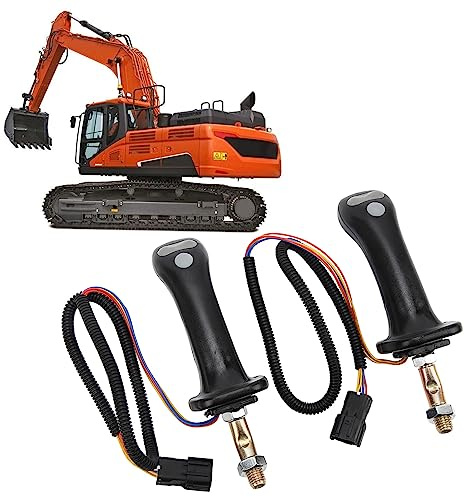 BONKZEBU Leva di Joystick di Scavatore, Manici di Joystick di Escavatore Facile da Usare, Eccellenti Manici di Joystick di Escavatore a 3 Bottoni, per Doosan Dh Dx150 215 225 300