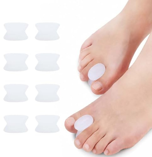 JUGUTA 8 Zehenspreizer aus Silikon-Gel - Weiche Zehentrenner zur Behandlung von Bunion & Hammerzehen
