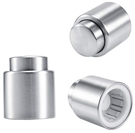 Zerodis Tappo per Vino Sigillato per Bar Ristorante Sigillatore Durevole per Bottiglie di Vino con Pompa a Vuoto per la Conservazione del Rosso Ideale per Casa e Bar Sottovuoto in Acciaio Inossidabile