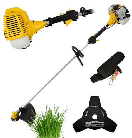 Crisalide® Decespugliatore a Scoppio 43cc – Motore a 2 Tempi con Carburatore Walbro, Lama 3 Denti e Testina in Nylon – Impugnatura Ergonomica, Lunghezza 160 cm, Peso 8 kg – Taglio Preciso