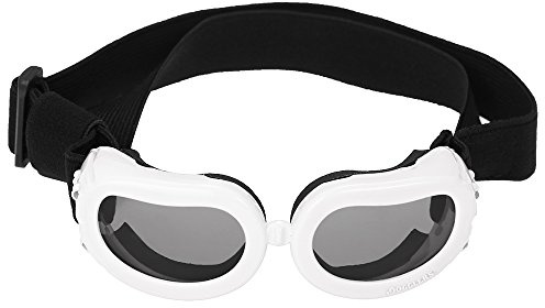 Generic Haustierbrille, Antibeschlag-UV-Schutz, Schutzbrille für Kleine Hunde und Katzen, Zum Fahren, Skifahren, Klettern, Rot