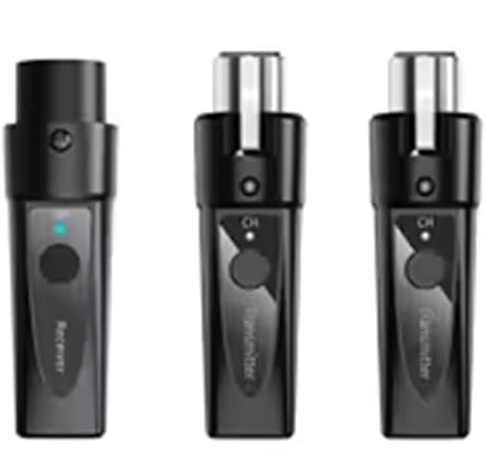 Onchdbfhuu XLR Wireless Microphone System 2.4Ghz Transmitter Receiver Rechargeable Wireless Mic Audio Adapter B