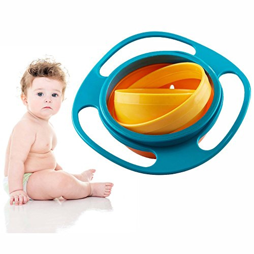 Gearmax Ciotola per Bambini Non Fuoriuscita Bambino Ciotola Girevole Rotante Ciotola