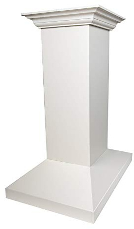 ZLINE 30 in. Wooden Island Mount Range Hood in White - Includes Motor