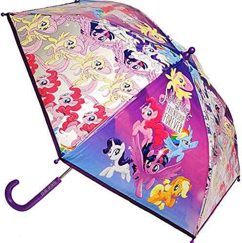alles-meine.de GmbH Regenschirm/Kinderschirm - My litttle Pony - Pferde & Einhorn - durchsichtig & transparent - Ø 75 cm - durchscheinend - klar - Kinder Stockschirm - für Mädc..