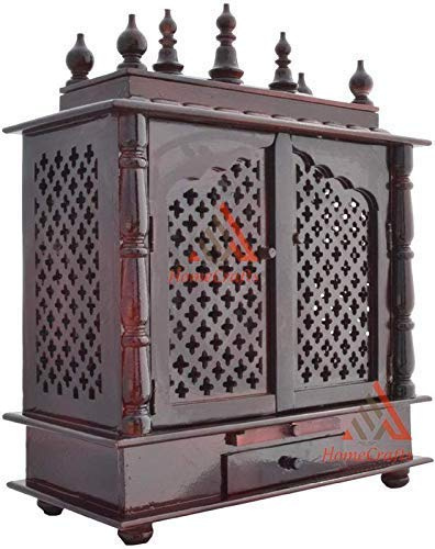Riesiger Korb 5133 – Holztempel, Pooja Mandir für Zuhause (groß) 61 x 30 x 76 cm (B x T x H), DM3