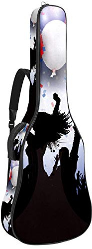 Gitarren-Gigbag, wasserdicht, Reißverschluss, weich, für Bassgitarre, Akustik- und klassische Folk-Gitarre, 4. Juli, Unabhängigkeitstag, Party-Ballon