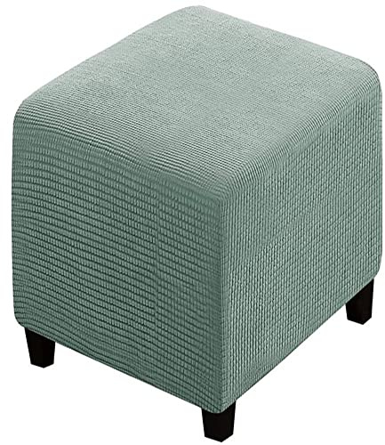 Ottomane Schonbezug Hockerbezug, 40x40/50x50/60x60 Hocker Husse für Fußhocker Quadratisch/Rechteckig, Stretch Bezug Ottomane Abdeckung Überzug Hocker Protector Waschbar Hockerabdeckung ( Color : #25 ,