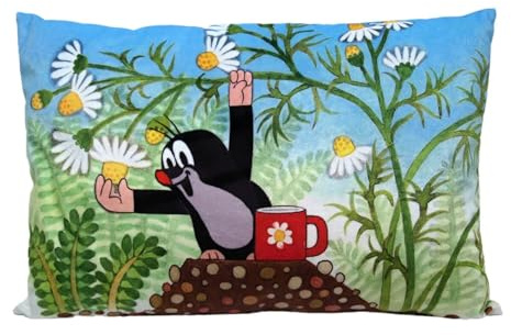 Munabo Kissen der kleine Maulwurf, Motiv Kamille, 45x30cm - Kinderkissen
