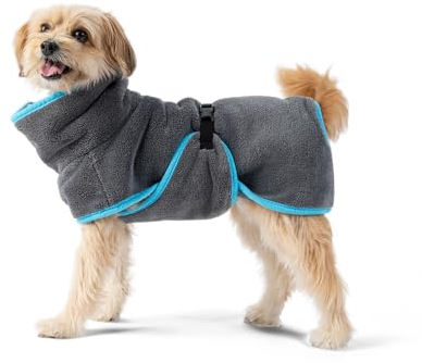 TrendPet Dampfhund Premium Bademantel für Hunde, Supersaugfähig und in 11 Größen verfügbar - Passend zu jeder Hundegröße Gr. 04 | 35-40 cm