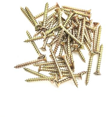 50 Pcs Wood Screws Double Countersunk General Purpose (3mm x 25mm)