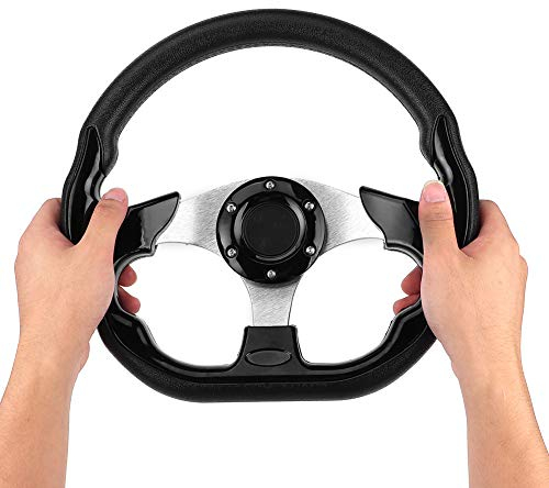 320 Mm/12,5 Zoll Rennlenkrad, Auto-Drift-Lenkrad, Universal-Sportlenkrad Mit Hupenknopf, Glänzende Schwarze Farbe