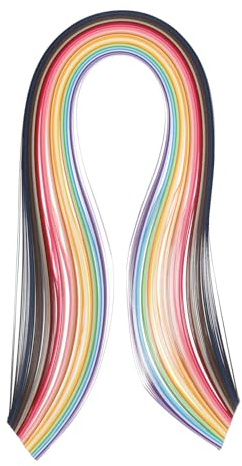 PATIKIL 180 st Quilling pappersremsor 1/8 tum (3 mm) 54 cm Origami papper Quilling Strips för DIY Konst Jul, 36 Färger