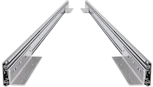 BRASOM Auszugsschienen mit Schubladenhalterunge - 2 Stück, 900mm, Schwerlastauszug 250kg, 36 inch, Heavy Duty Schubladen Schienensystem, Kugellager