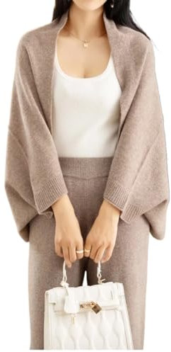 Generisch Damen Kaschmirschal Schal Wolle Reine Farbe Ärmelschal Winter Outdoor Warmer Schal(Camel)