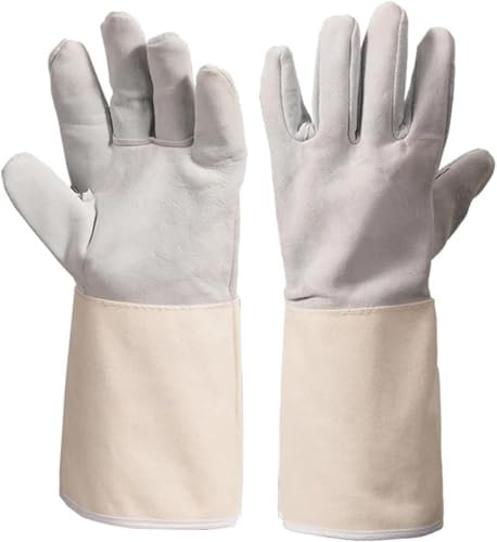 Guantes de soldadura, guantes de trabajo, guantes de soldadura Guantes de soldadura Protección premium for manos contra soldador, corte, calor de antorcha, puño de guante, soldador Tig, horno de parri