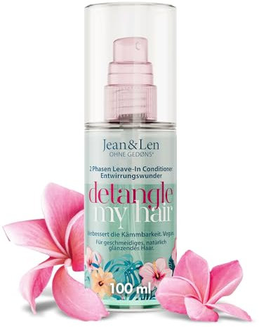 Jean & Len Spray districante Miracle 2-Phase Leave-In, adatto a tutti i tipi di capelli, districa i capelli e ne migliora la pettinabilità, spray districante, senza siliconi e parabeni, vegan, 100 ml