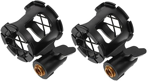 CIMAXIC 2pcs Microphone Shockmounts Vibration Holder for Condenser Mics Clamp Stand for Recording Studios