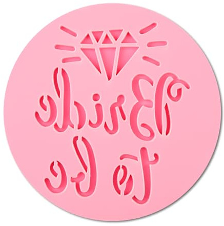 Lotsdonxia Bride to Be Ausstechform Stempel - Hochzeit Keks Embosser für Junggesellinnenabschied Brautduschen Rund Acryl Fondant Stempel für Kuchen Kekse (Rosa)