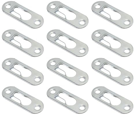 12 pièces en acier inoxydable cadre cadre cadre encastré support de verrouillage caché boucle crochets installation simple support de montage encastré meubles supports muraux grands supports pour