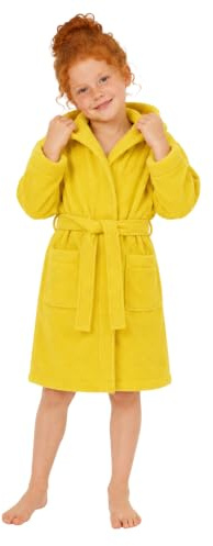 Dorian Home - Accappatoio Bambino e Bambina in Spugna con Cappuccio, Tasche, Cintura a Passanti e Gancio, 100% Cotone Traspirante Ipoallergenico - Morbido Durevole Assorbente per Piscina, Mare, Bagno
