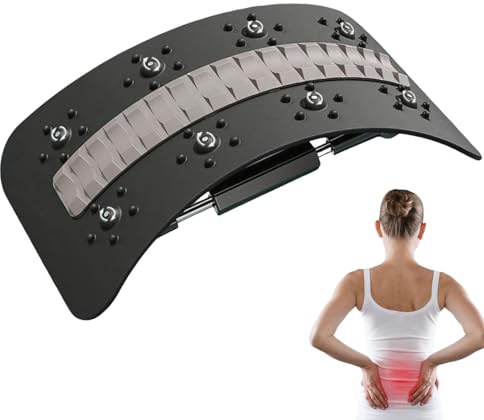Estirador Espalda - Dispositivo de Soporte Espinal con Niveles Múltiples Tablero Masajeador | Equipo de Estiramiento para Gimnasio Casa Oficina Sala de Estar Viaje
