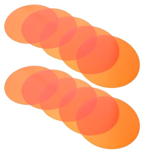 10 Pezzi Pellicola Diffusore Rotonda Autoadesiva Arancia 12 Cm | Spotlights e Lamps, Effetto Correzione Tonalità, Confezione da 10 Pezzi, Uso Video e Ogni Occasione