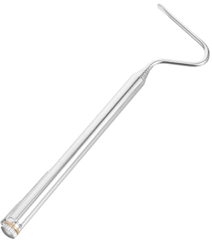 GARVALON Gancio per Serpenti in Acciaio Inox Retrattile con Impugnatura Comoda, Strumento per Maneggiare Rettili e Catturare Serpenti in Sicurezza, Accessorio Portatile per Appassionati