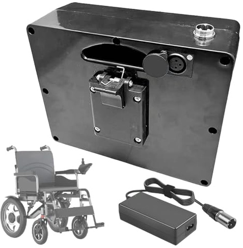 ZXLLAFT Batería Recargable 24 V y 20 Ah Batería de Litio 20 Ah Baterías Repuesto 24 V Baterías para sillas de Ruedas eléctricas con Cargador y BMS para Motores 250 W a 500 W