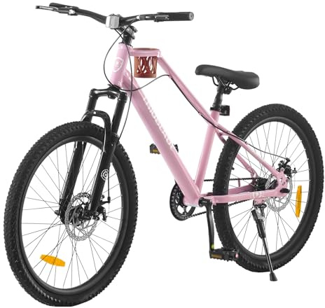 BSTSEL 20/24 Inch Wheels Kids Bike with Cup Holder, Dual Dis Brakes, Front Suspension Single Speed Bicycle School/City Bike for Girls Boys Teenagers