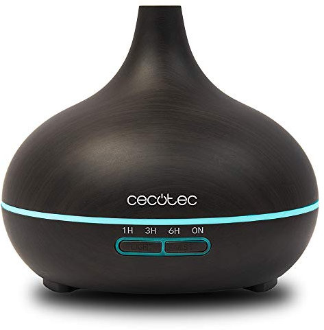 Cecotec Pure Aroma 300 Yin Umidificatore ad ultrasuoni e diffusore di aromi 300 ml, timer fino a 6 ore, 7 colori LED, funzione aromaterapia