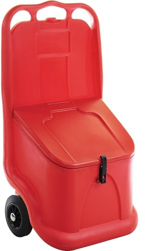 eurokraft | Streuwagen | ideal für Schüttgut | Inhalt 75 l | Rot
