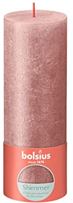 Bolsius Rustikale Blockkerze 190/68 Rosa