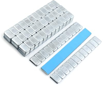 Motoforti Universal Wheel Balance Weight, Iron, Silver Tone, 15 Pcs