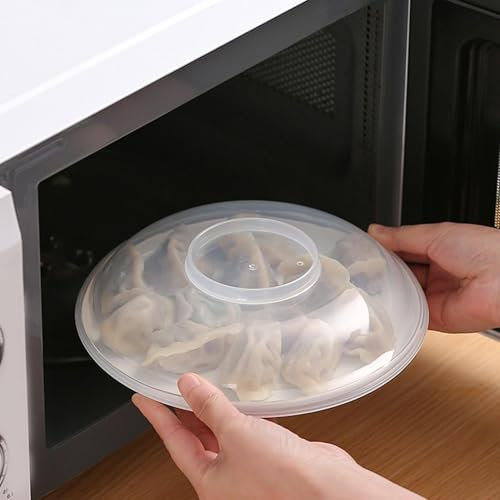 Peufcmi 17.5/21cm Cloche MicroOnde sans BPA, Anti-éclaboussures Résistant Couvercle MicroOndes, Couvercle Micros-Ondes, Protéger Les Plats Alimentaires pour La Cuisine
