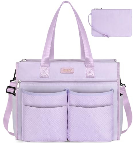 ITIEZY Shopper Tasche Damen Groß, Wasserdicht Handtasche Tote Bag mit 18 Taschen 16 Zoll Laptoptasche Lehrertasche Arbeitstasche damen mit Reißverschluss für Uni Büro Arbeit Reisen