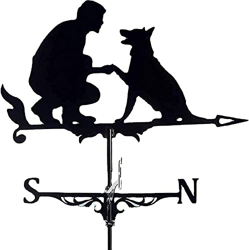 YXKJHH Banderuola segnavento Originale, banderuola segnavento in Metallo con Motivo a Cartoni Animati, indicatori di direzione del Vento da Giardino, con Staffa in Metallo per Prato da gi