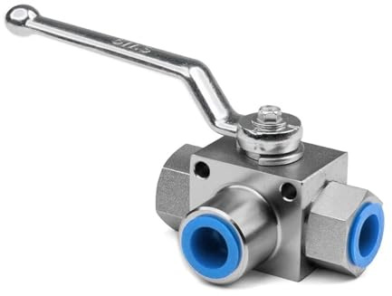 Hydraulic 3 Way High Pressure Ball Valve G1/4 G3/8 G1/2 G3/4 Shutoff Valve(G3/8)
