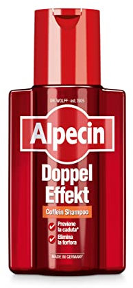 Alpecin Doppel Effekt 1 x 200 ml | Shampoo anticaduta per uomo e antiforfora, trattamento professionale