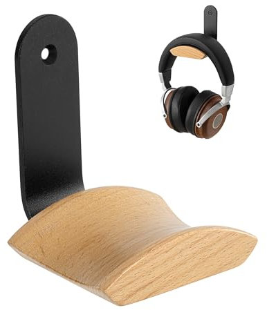 Support de casque,Support pour casque gaming,Headset stand,Support de Casque en Bois de Noyer pour Casque Audio,Studio et PC Gaming (Hêtre-L)
