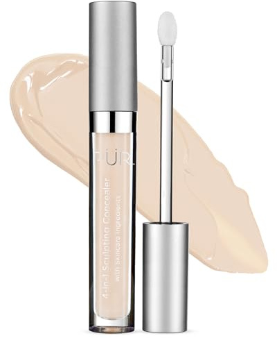 PUR Cosmetics 4-in-1 Sculpting Concealer - Innovative Push Button Component - Blends Out Seamlessly - Helps Cover Imperfections with Lightweight Feel - Reduce Fine Lines and Wrinkles - LN2-0.13 oz