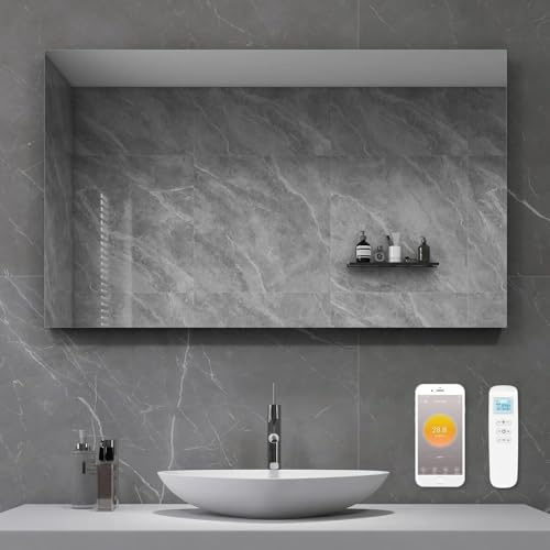 Quality Heating Calefactor de Ambiente Infrarrojo Serie QH-GM con Espejo de 60 x 80 cm para Montaje en Pared