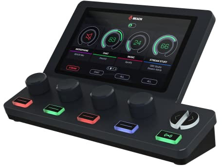 BEACN Mix Create Audio Interface | Windows USB C Audio Mixer for Content Creators | Volume Control for Twitch and YouTube Streams | Content Creator Essentials for Streaming (Dark)