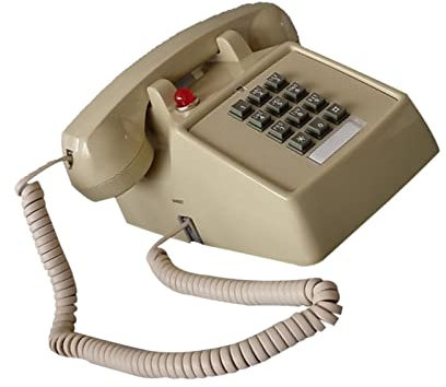 TBETBSTBR Telefono Fisso, Telefono Vintage, Campanello Meccanico, Telefono Ufficio (Color : Beige)