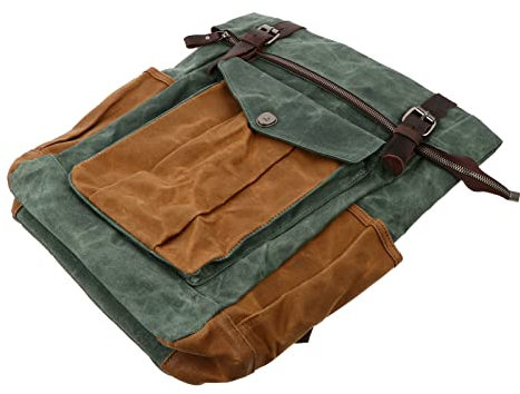 ABOOFAN Wasserdichter Rucksack Aus Canvas Mit Wachsölbeschichtung Für Camping Und Wandern Großes Fassungsvermögen Für Outdoor-ausrüstung Laptop Tablet Und Andere Reiseutensilien