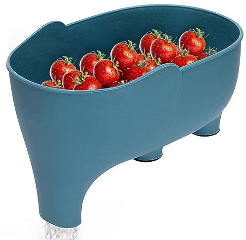 Panier de vidange d'évier de cuisine Elephant Elephant Raindeur panier mignon Animal Cuisine collanche passoire panier de drainage Multifinectionn Plat Drainer pour les fruits épuisants