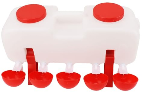 Pssopp 10L Chicken Waterer Automatic Poultry Water Feeder Hen Supplies Chicken Drinker for Chicken, Quail, Hen, Duck