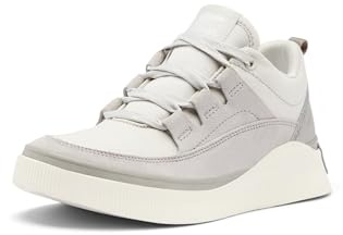 Sorel Women's Out N About 4 Low Sneaker Waterproof, Summer Waterproof Sneakers, Moonstone/Sea Salt, 5.5