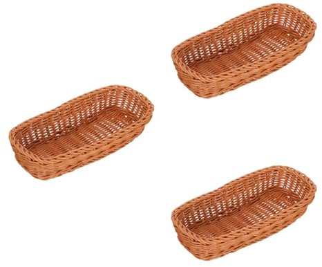 Zerodeko 3pezzi Cestino Di Stoccaggio in Rattan Plastico Contenitore Per Posate E Bacchette Design Semplice E Pratico Per Cucina Salvaspazio E Duraturo